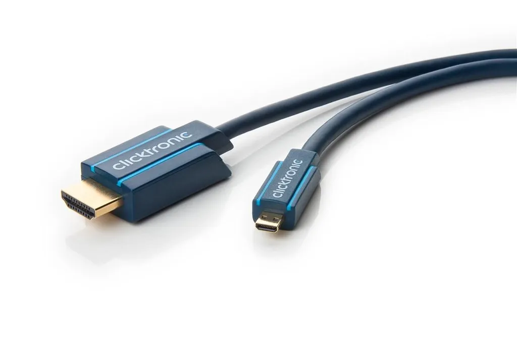 Câble HDMI vers Micro HDMI mâle mâle avec connecteurs plaqués or 1 m
