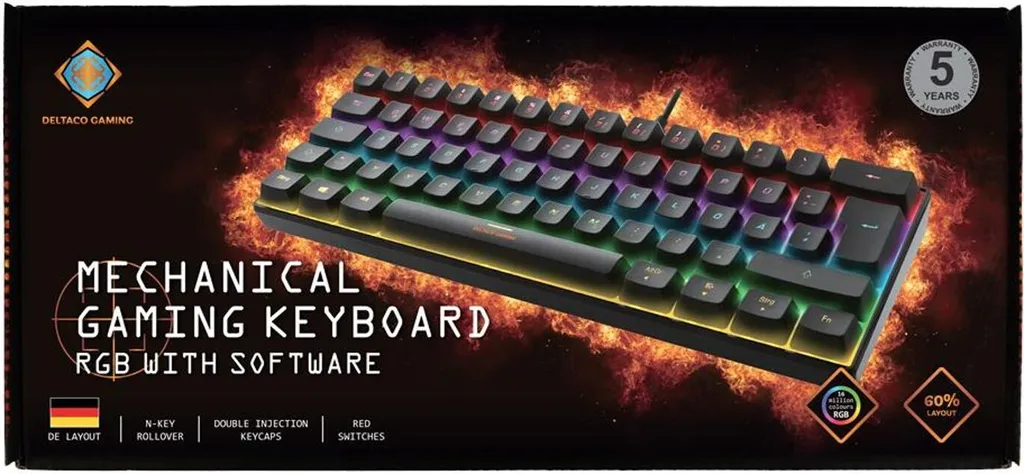Clavier mécanique gaming 60% noir idéal pour gagner de la place bureau