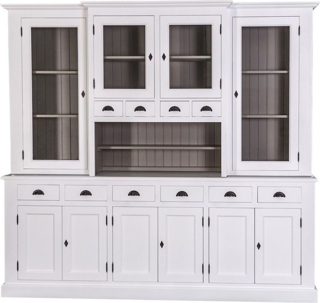 Casa Padrino Landhausstil Küchenschrank Weiß / Grau 244 x Produktbild 