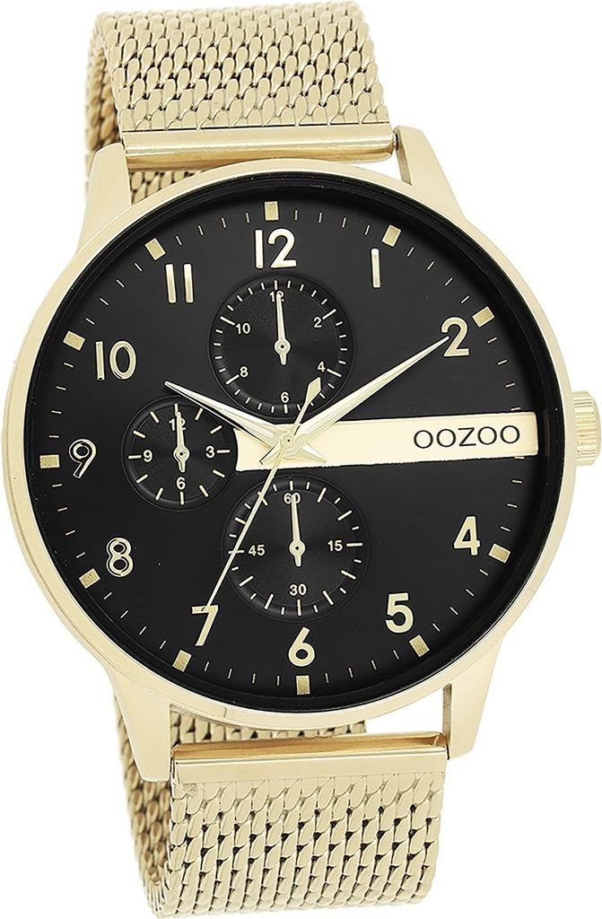 Oozoo Metall Herren Uhr Analog Quarzuhr Armband gold Timepieces D2UOC11302