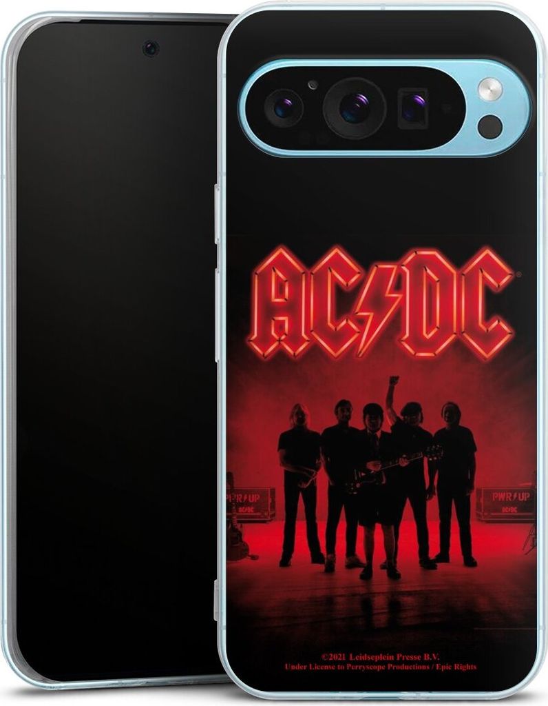 DeinDesign Handyhülle für Google Pixel 9 Pro XL Silikon Hülle Case Smartphone Schutzhülle ACDC Band Offizielles Lizenzprodukt