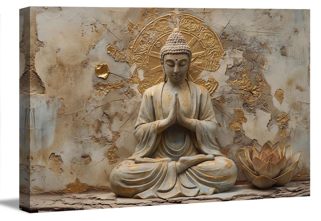 Obraz na plátně Buddha 120x80 cm - meditace a klid Obrázek produktu 