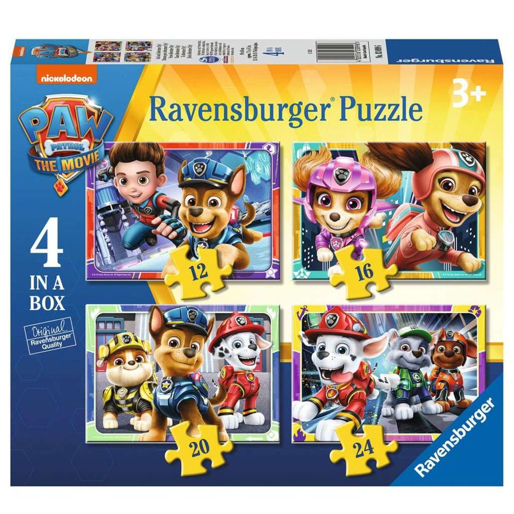 12/16/20 und 24 Teile 4 in Einer Box Ravensburger 7033 Paw-Patrol-Puzzle-Set 