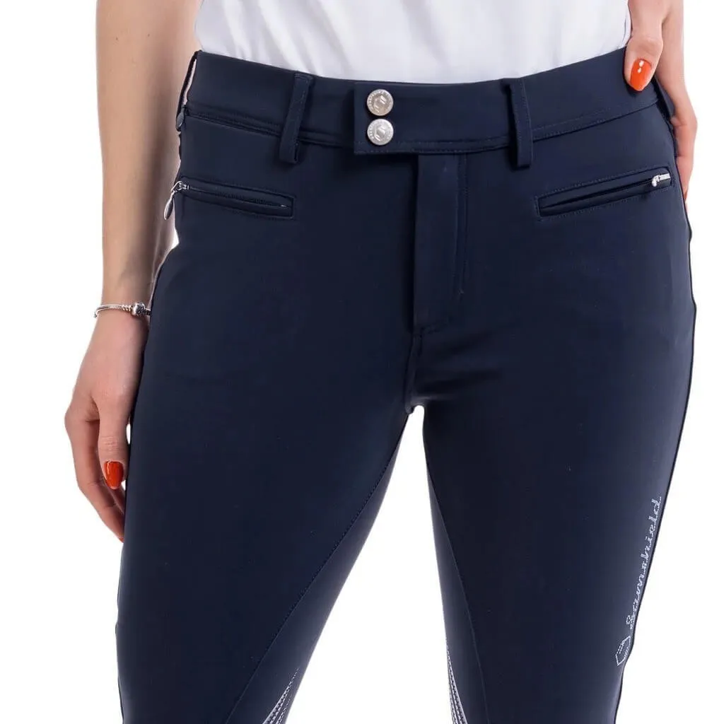 Culotte Samshield Adele Navy avec Genoux Grip et Détails Swarovski 36