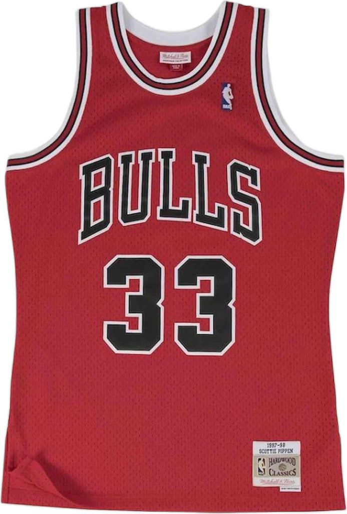Maillot NBA Scottie Pippen Chicago Bulls 1997-98 Mitchell & Image du produit 