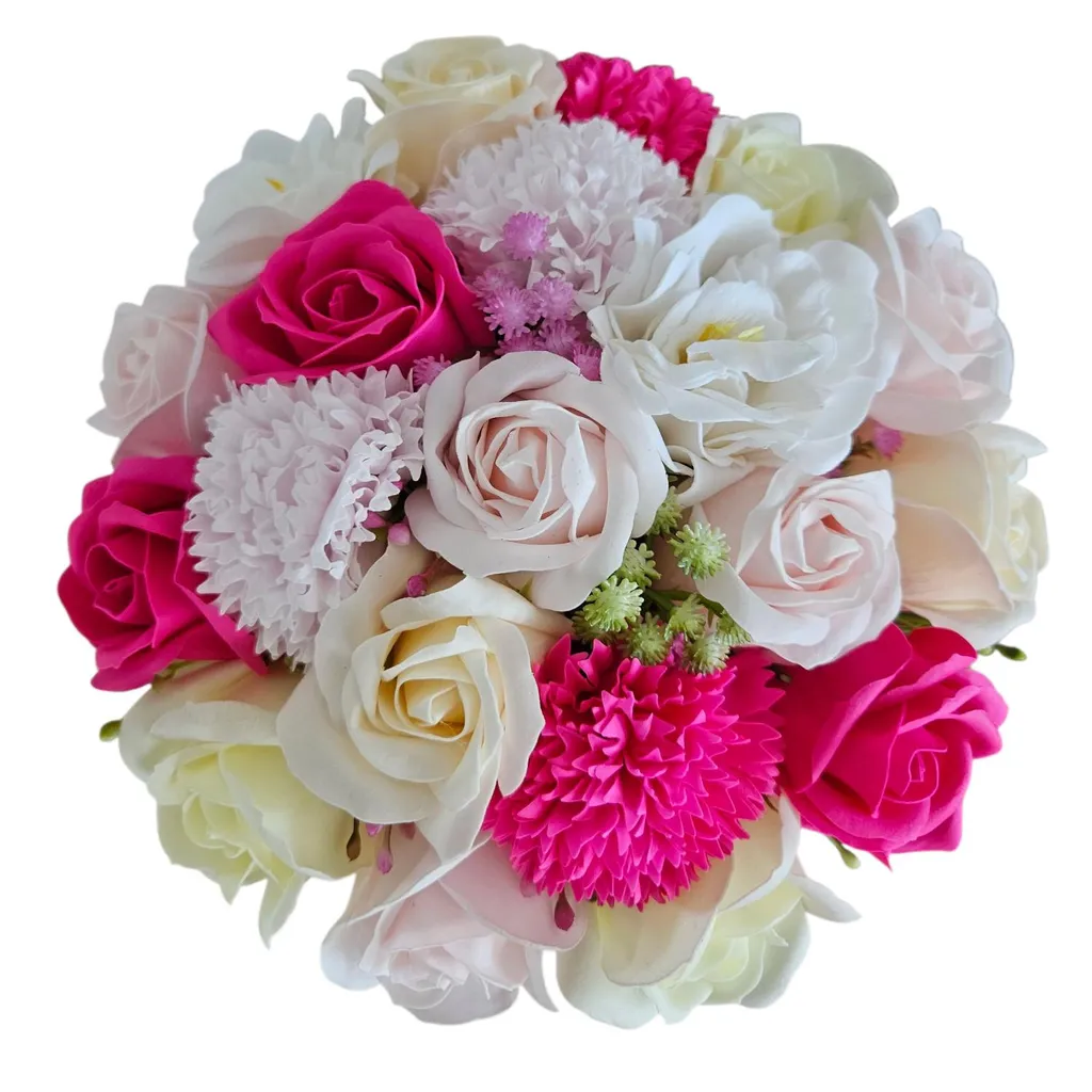 Composition de roses en savon parfumées - Objet de décoration florale