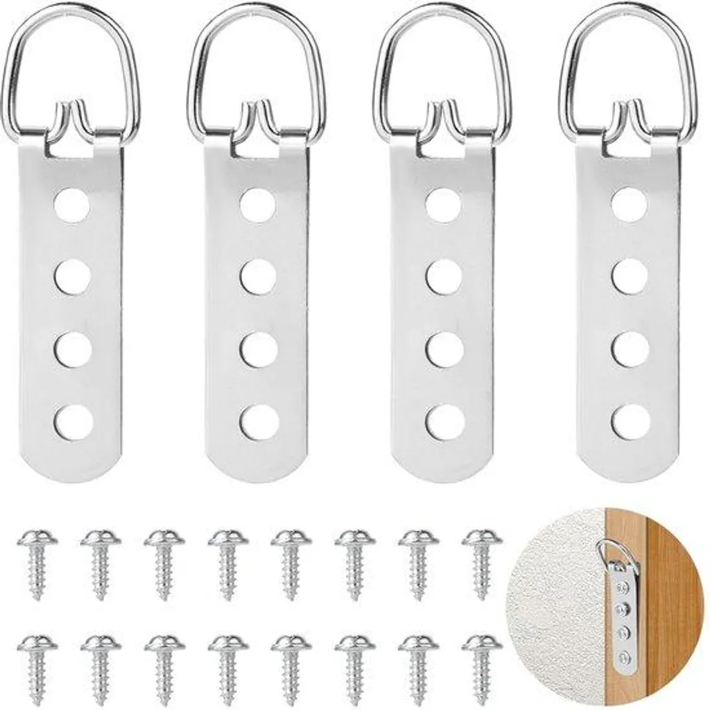 Supports robustes pour cadres avec anneau en D et vis de fixation x10