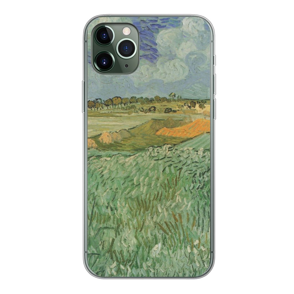 MuchoWow Handyhülle Schutzhülle Hülle für iPhone 11 Pro Max In der Nähe von Auvers - Vincent van Gogh Silikon Softcase Handy Hülle - Schutz