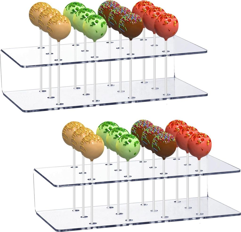 Cake Pop Display Stand - 12 Löcher - Lollipop Halter - Transparentes Acryl - Für Hochzeit - Geburtstagsfeier - Süßigkeitsdekoration