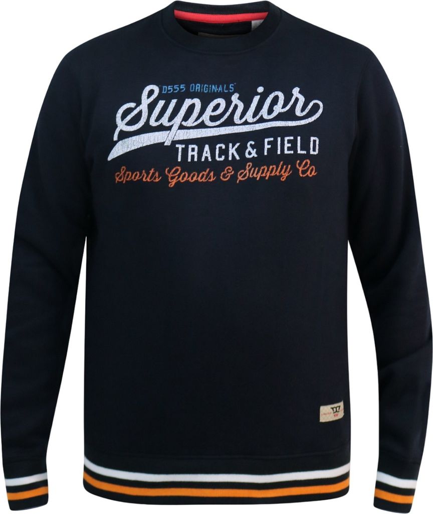 Duke - "D555 Marlow Superior Track & Field" Sweatshirt Rundhalsausschnitt für Herren DC501 (L) (Marineblau)
