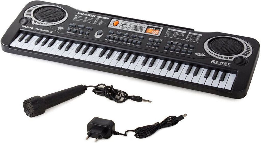 Varhany detské+mikrofón 61 klávesov čierne S14687 Obrázok produktu 