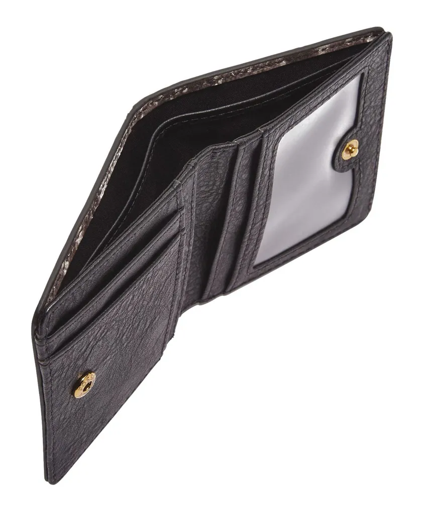 Porte-monnaie Compact Fossil Logan Gris Python Idéal pour Petits Sacs - 3