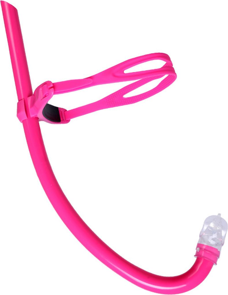 Schnorchel-Trainingsrohr für Rundenschwimmen, Tauchen, Schnorchel-Atemrohr mit Kopfband, Mundstück aus flüssigem Silikon, Schnorchelrohr für Er...