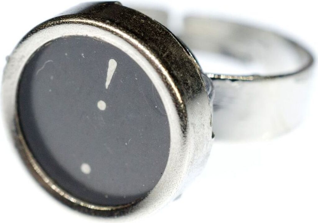 Ring Taste Schreibmaschinentaste Miniblings Vintage Taste Upcycling schwarz