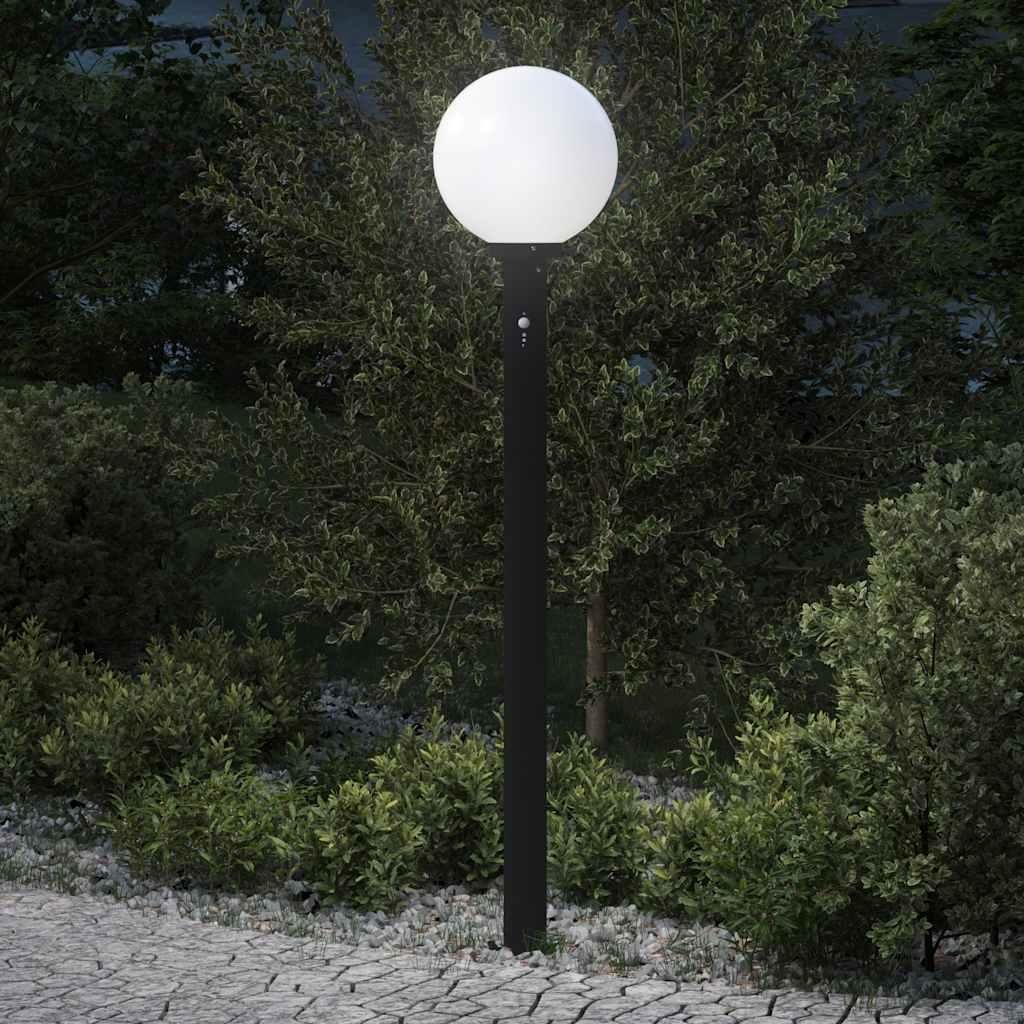 vidaXL Pollerleuchte mit Sensor 120 cm Schwarz IP44