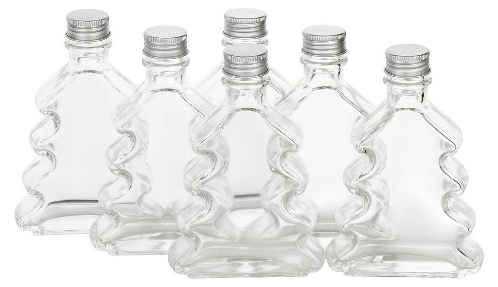6x Tannenbaumflasche 200ml leere Flasche zum Befüllen Produktbild 