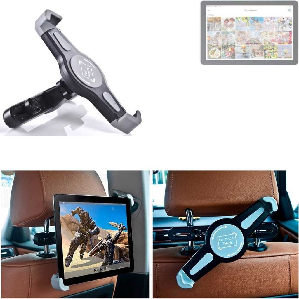 K-S-Trade Tablethalterung kompatibel mit Blackview Oscal Pad 70 Wi-Fi KFZ Kopfstützen Halterung 360° Auto Sitzhalterung Headrest Holder Halter