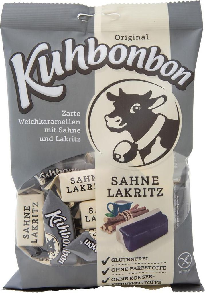 Kuhbonbon Sahne Lakritz 15 Stk. 200g Produktbild 