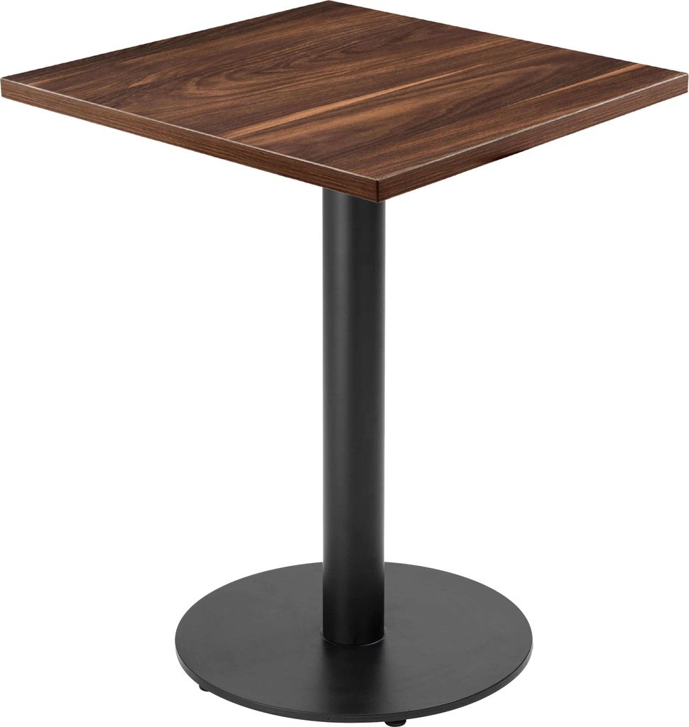 Tisch 60 cm schwarzes Bein und dunkle Holzverkleidung - Oviala Rivoli