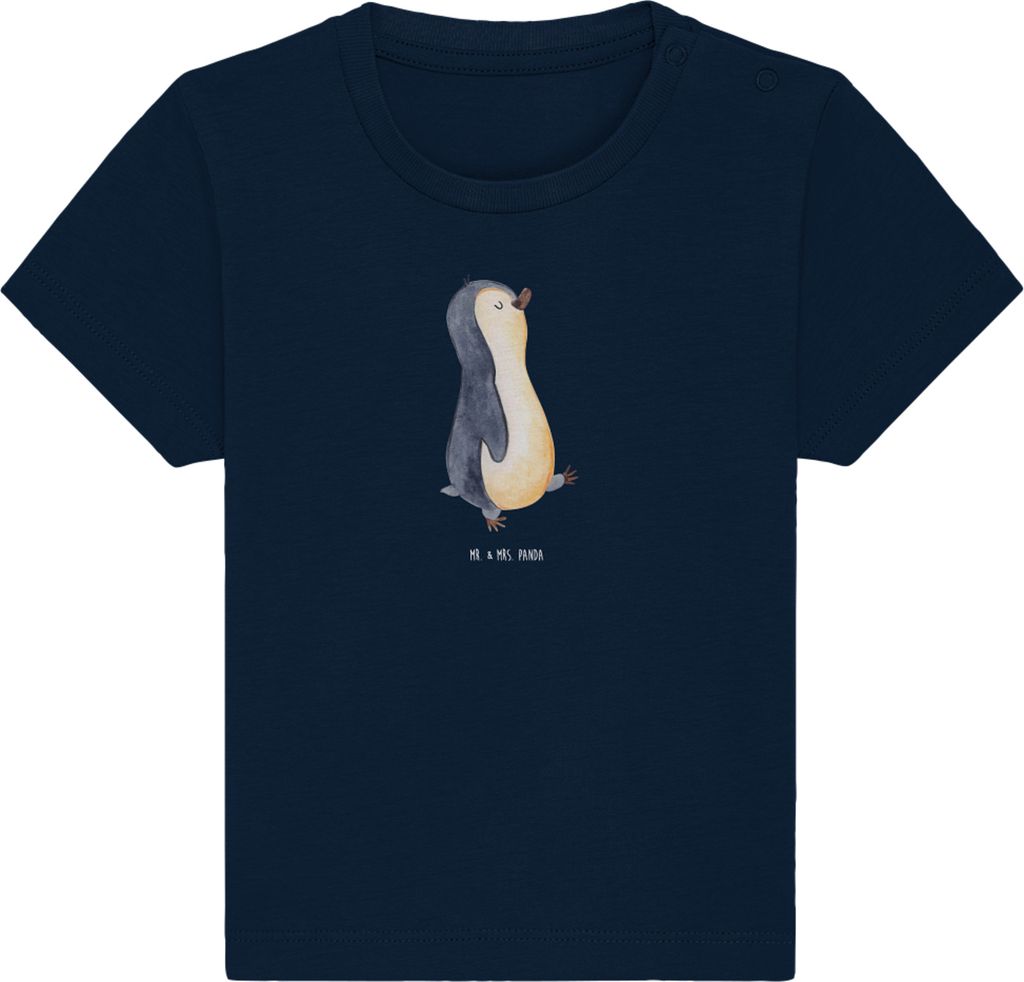Mr. & Mrs. Panda T-Shirt Pinguin marschieren 24. - 36. Monat - French Navy - Geschenk, Bruder, Babyshirt, Organic Baby Shirt, Familie, Schwester, S...