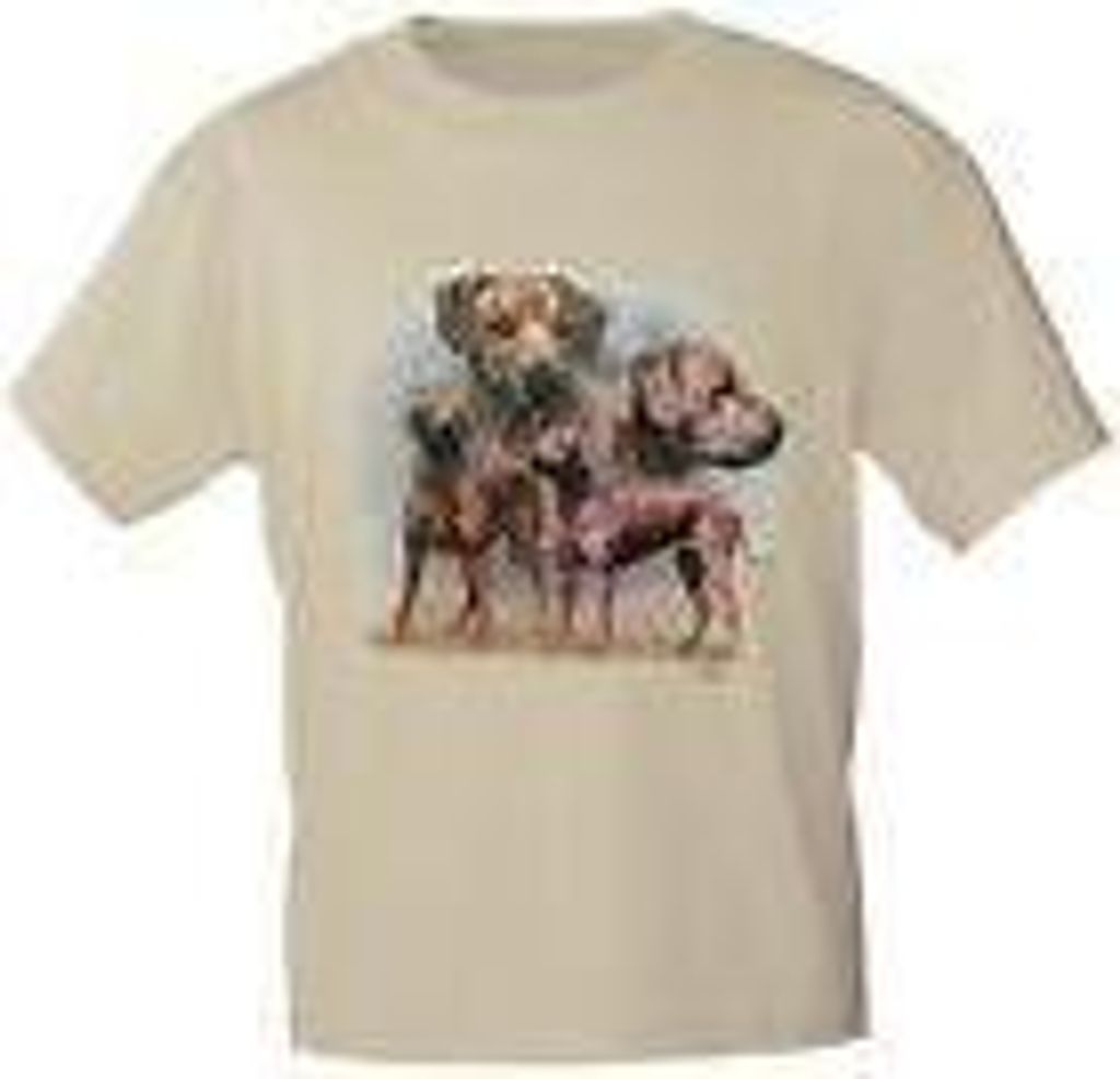 T-Shirt mit Print - Rhodesien Ridgeback - 09995 sandfarben Produktbild 