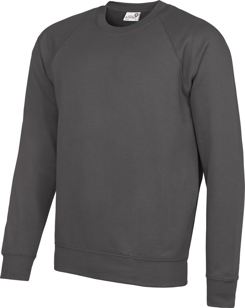 AWDis Academy Herren Rundhals-Sweatshirt RW3916 (XS) (Anthrazit)