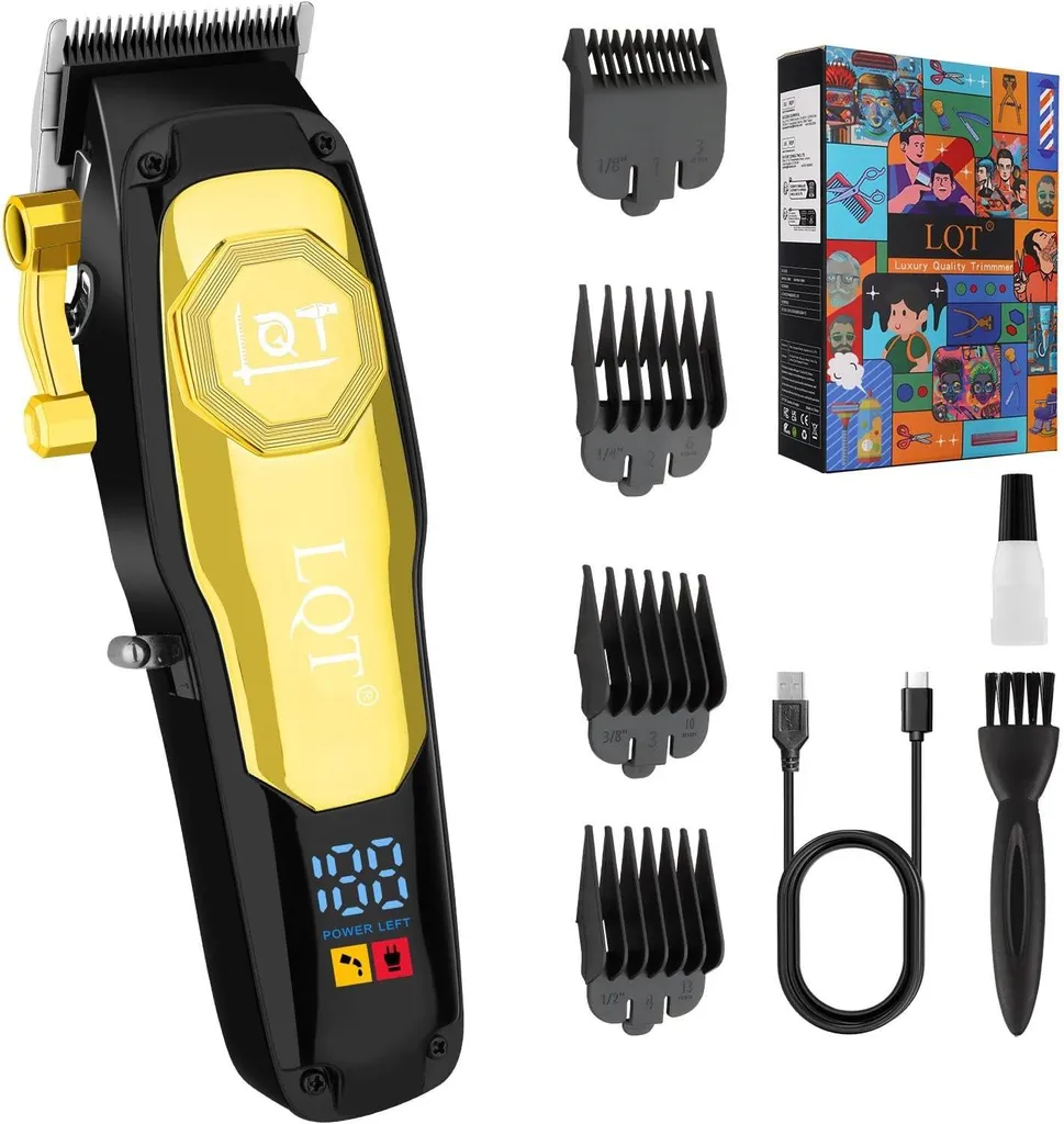 Tagliacapelli Uomo Batteria Professionale - Trimmer Capelli Lunghi LED