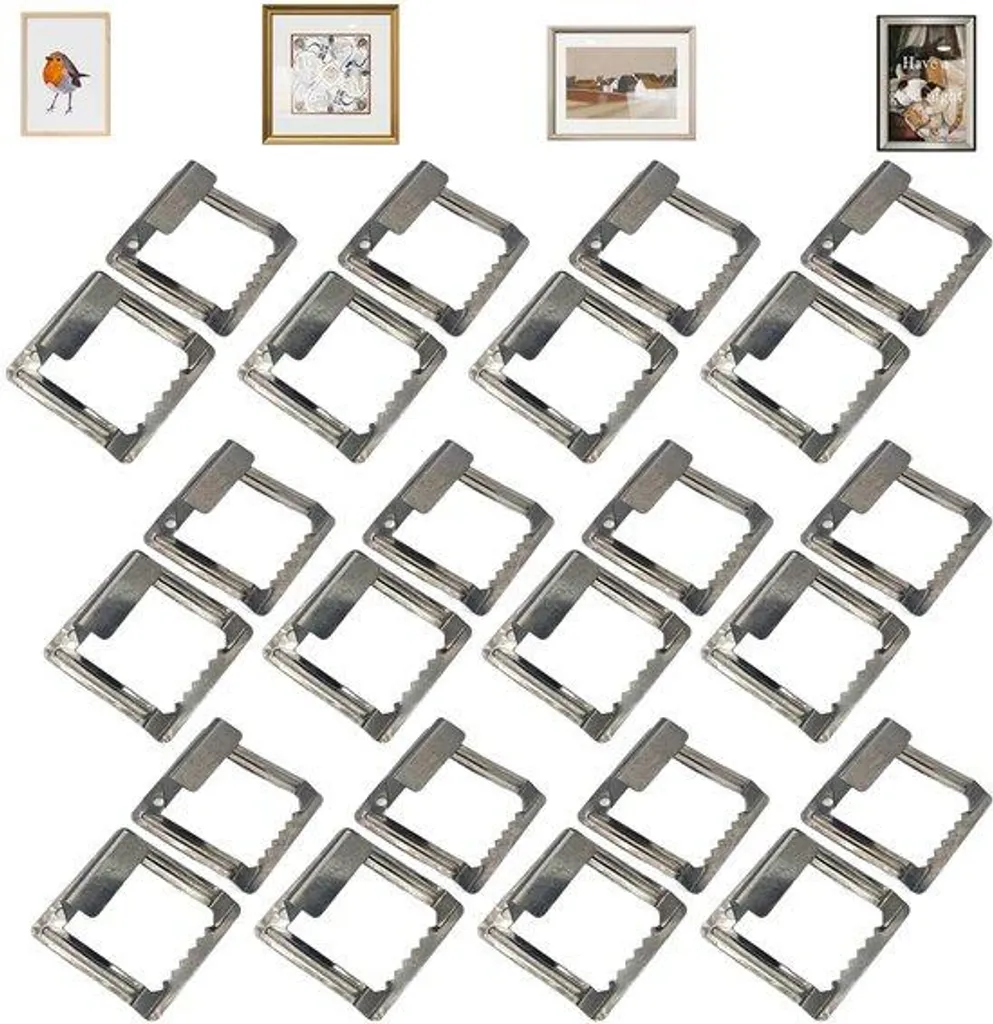 Accroche cadre photo sans percer kit 24 pièces métal pour décoration