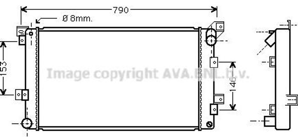 AVA CR2033 Motorkühler OE 4798013 kompatibel mit Voyager