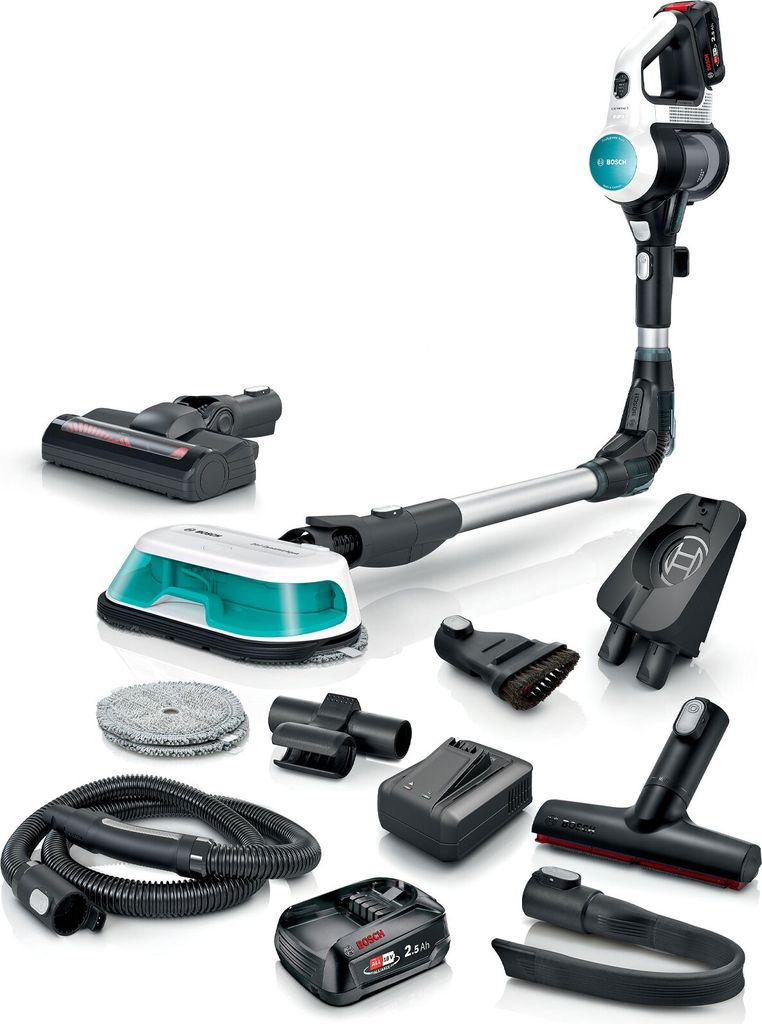 Bosch BSS712XHYG Unlimited 7 ProHygienic Aqua Akku-Staubsauger , Farbe:Weiß