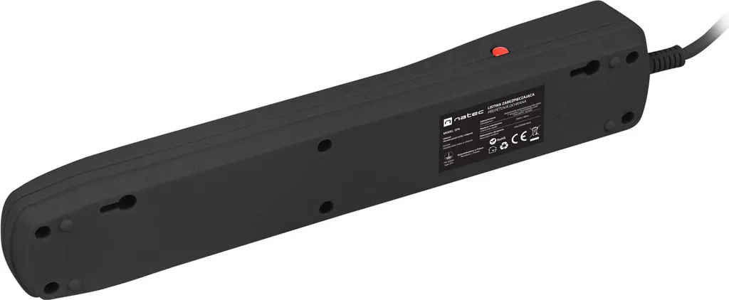 Multiprise 5 Prises Parasurtenseur Natec NSP-1715 Idéal Bureau 5m