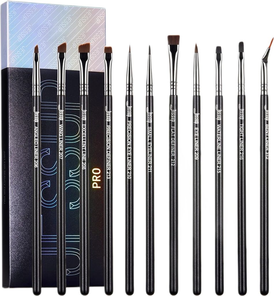 Jessup Professionelles 11-teiliges Eyeliner Pinselset Augenpinsel T324