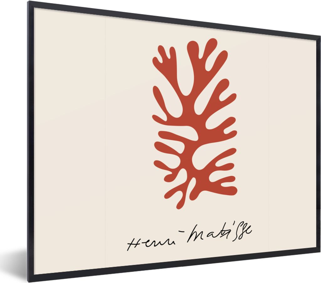 MuchoWow Gerahmtes Poster Matisse - Alte Meister - Abstrakt - Kunstwerk 80x60 cm - Poster mit Schwarzem Bilderrahmen Wandposter Rahmen Foto Bilde...