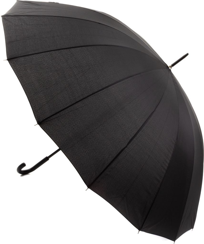 Happy Rain Golf Langer Schwarzer Regenschirm Produktbild 