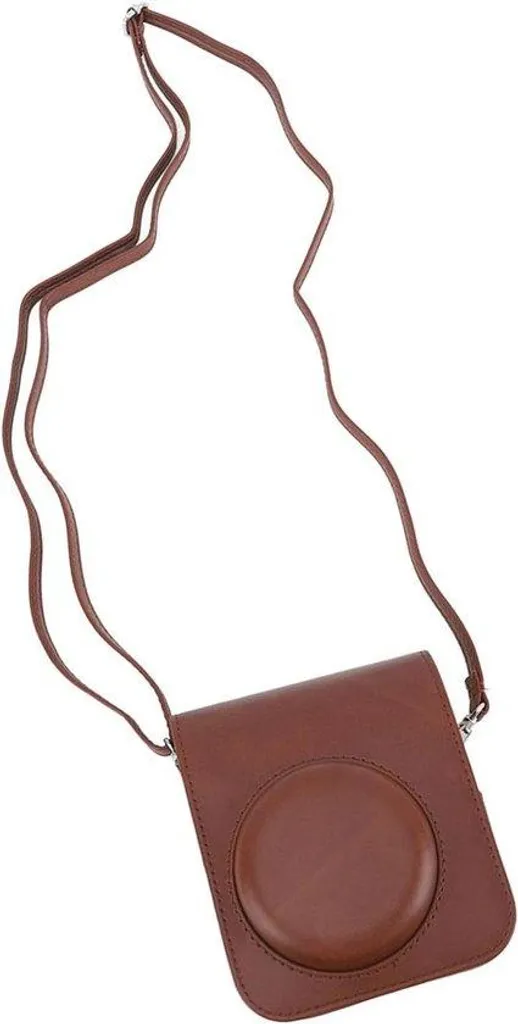 Étui Instax Mini 12 en Cuir PU Marron avec Bandoulière Réglable - Protection