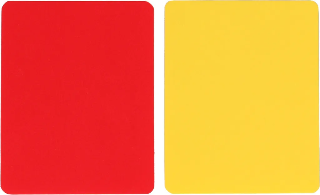 Cartes pour arbitres rigides qui ne se plient pas dans la poche de sport