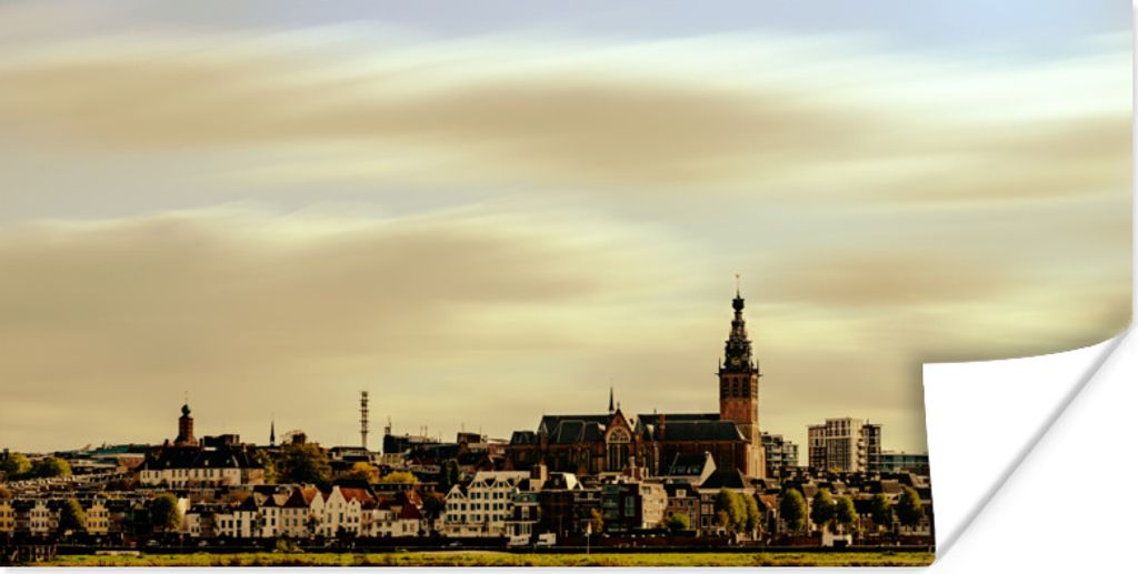 MuchoWow Poster Skyline - Nijmegen - Niederlande 160x80 cm - Foto Poster
