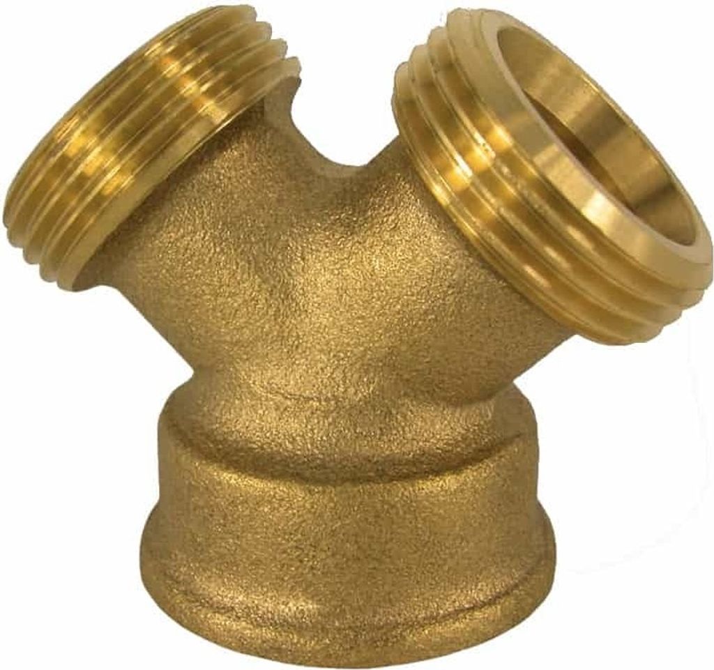 Gewindefitting Messing Y - Stück 3/4" IG x 3/4" AG