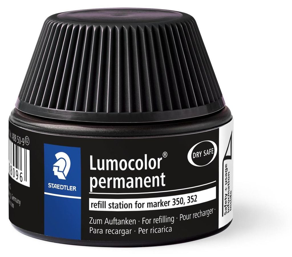Staedtler - Filz -Tip -Füllung Lumocolor Permanent ZW | 30 Milliliter
