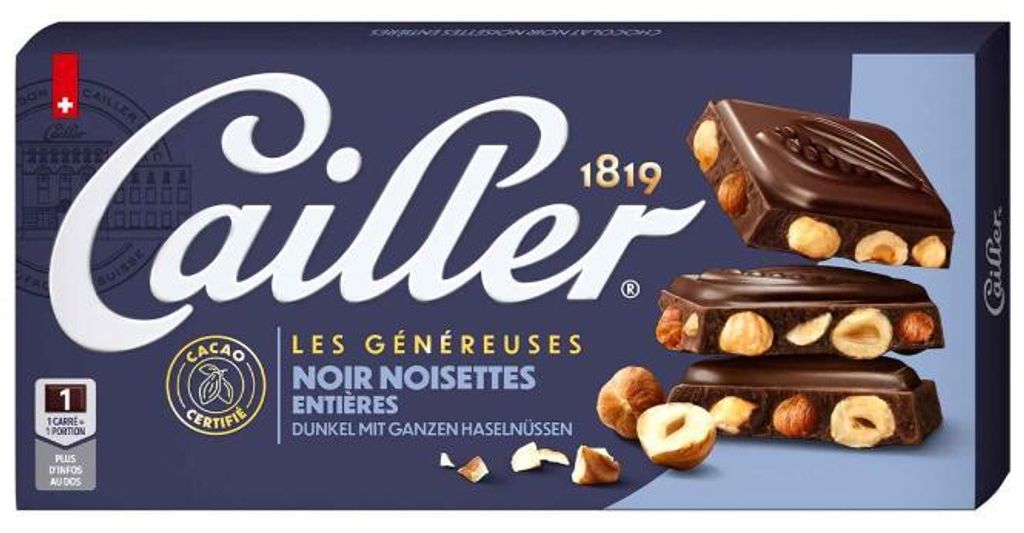 Cailler Noir Noisettes Entières 200g Produktbild 