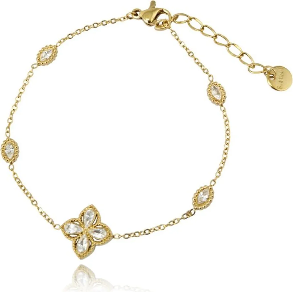 Bracelet Flamenco Mystique BST1537 en Acier Chirurgical Plaqué Or 14k