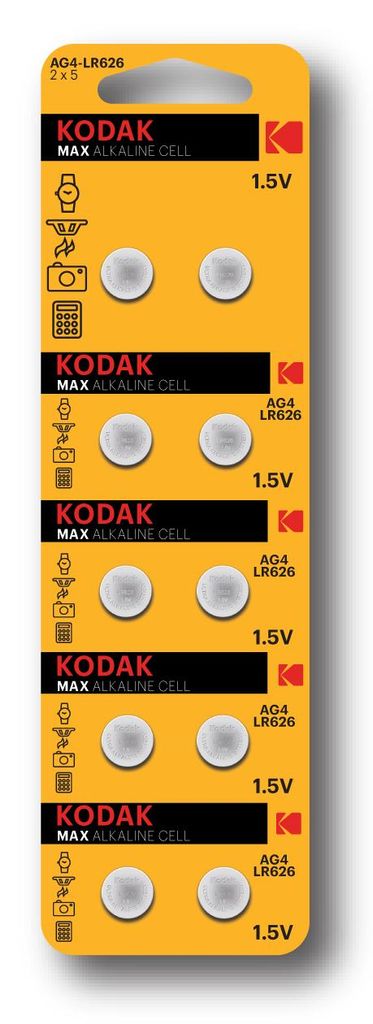 Kodak Knopfzelle AG4 / LR66 / LR626 / 377 - 10 Stück, Produktbild
