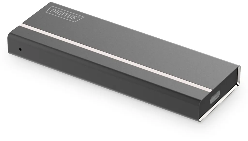 Boîtier Externe pour SSD M.2 NVMe DIGITUS DA-71120 USB-C Argent Aluminium