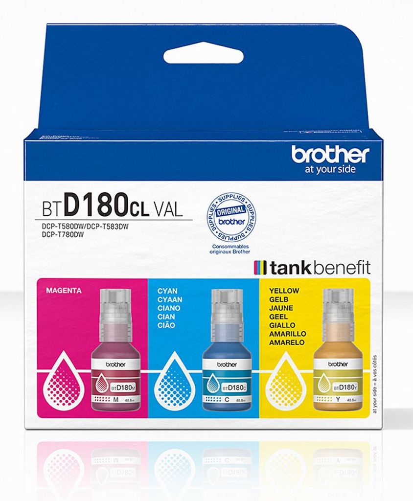 Brother BTD180CLVAL, Oryginalny, Cyjan, Purpurowy, Żółty, Zdjęcie produktu 