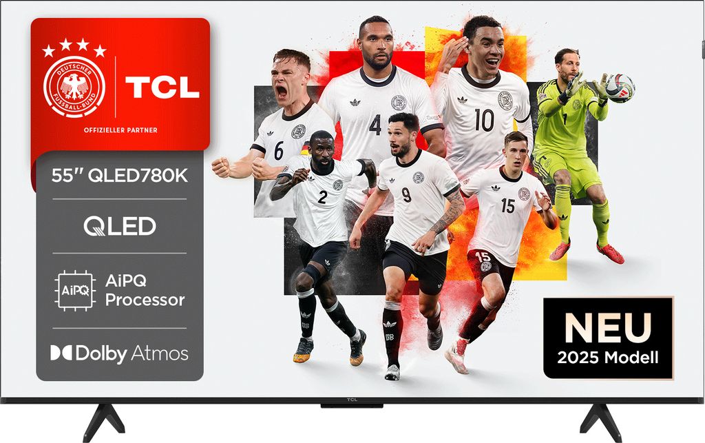 TCL 55QLED780K, 139,7 cm (55"), 3840 x 2160 Pixel, 4K Ultra HD, QLED Pro, Smart-TV, Schwarz