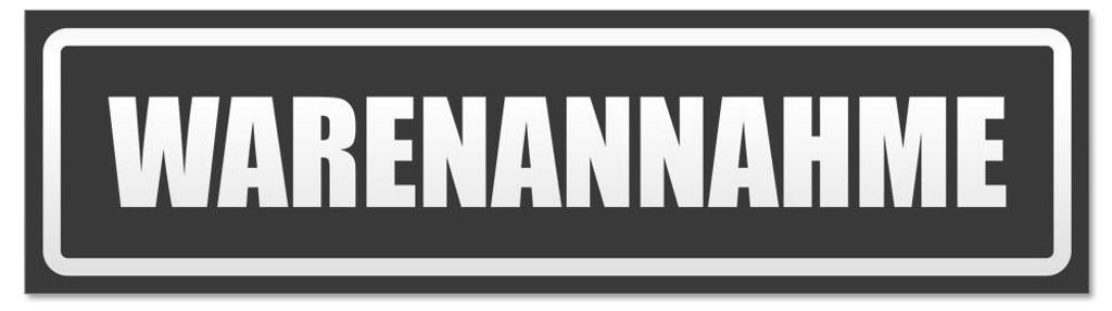 Kiwistar - Autoaufkleber - Dunkelgrau - 60 x 16 cm - Warenannahme invertiert - Hinweis Aufkleber Sticker für Auto, Kfz, Fahrrad, PKW, LKW