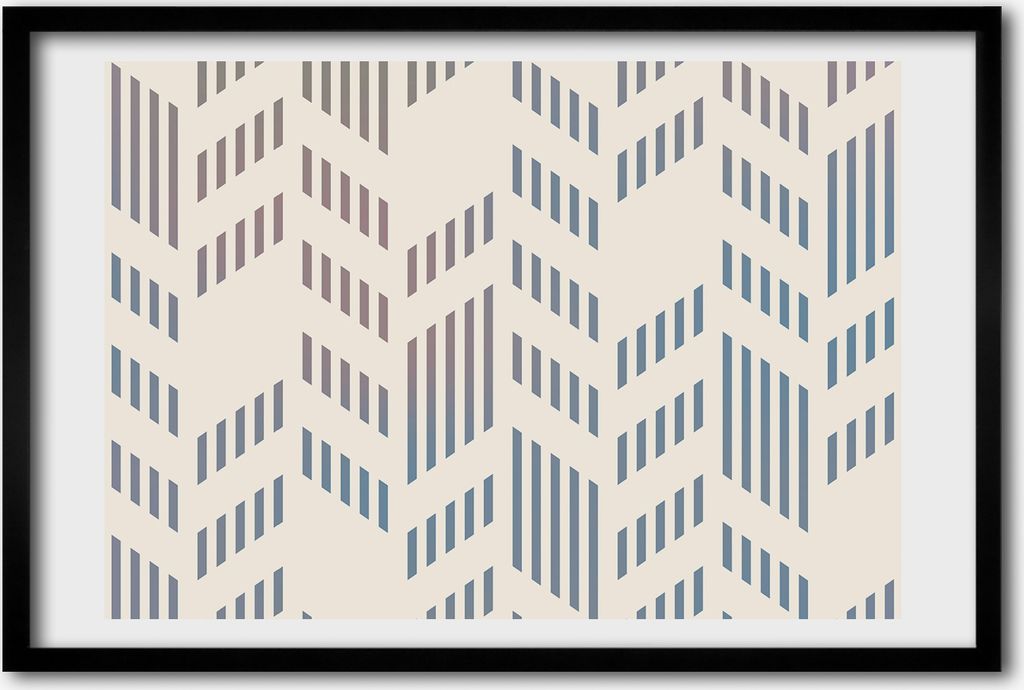 Bild 60x40 MDF-Rahmen, Wandkunst geometrischer Hintergrund