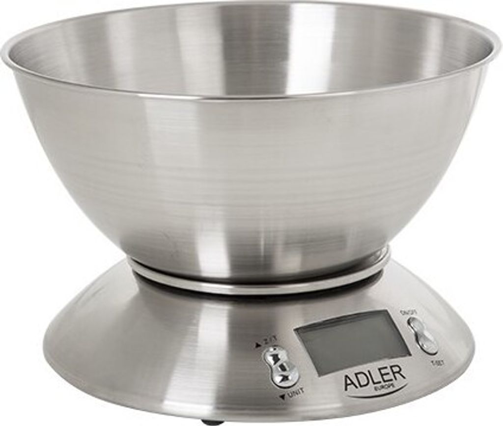 Adler AD 3134 Elektroniczna waga kuchenna okrągła ze stali Zdjęcie produktu 