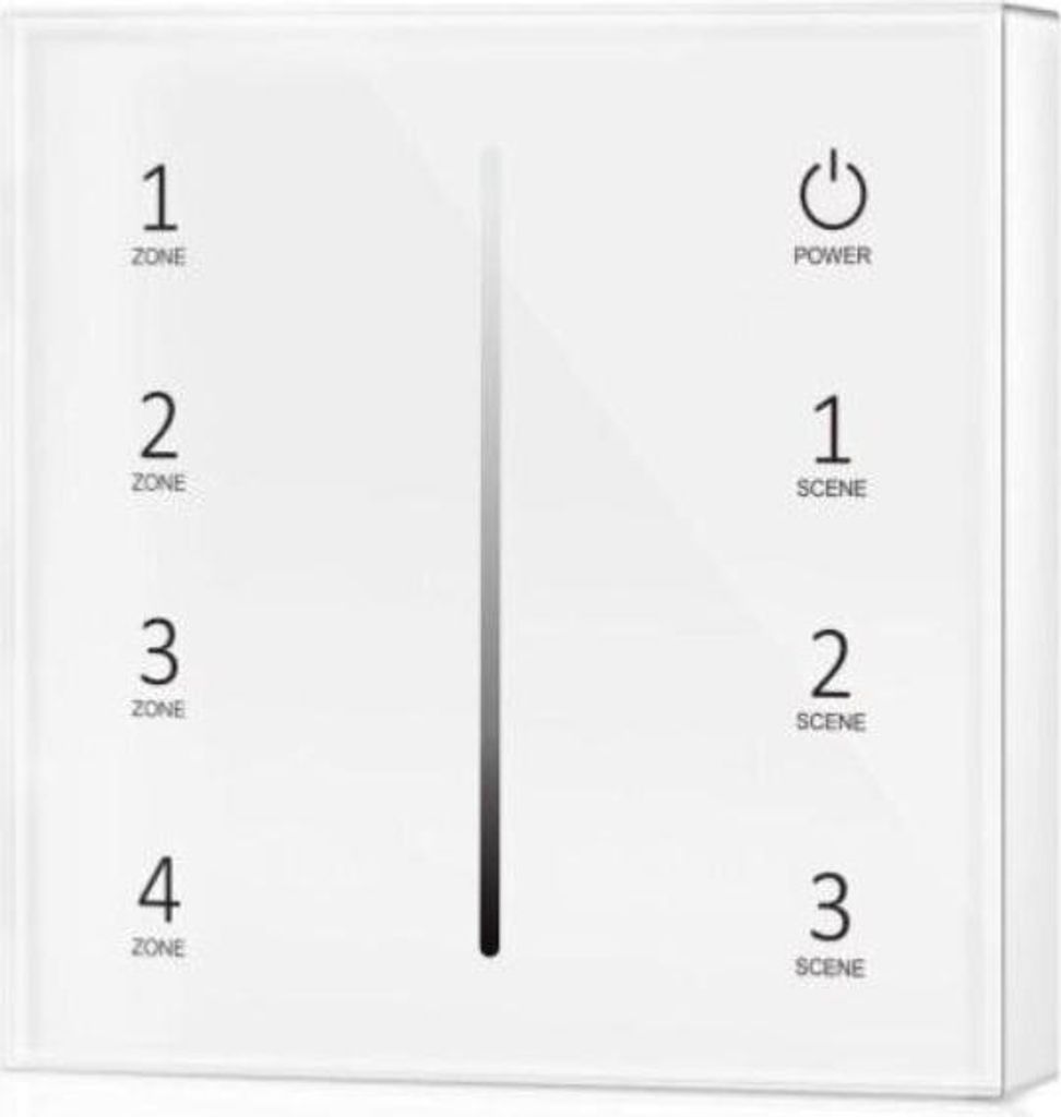 Monochromer RF-Touch-Dimmer Aufputz 4 Zonen