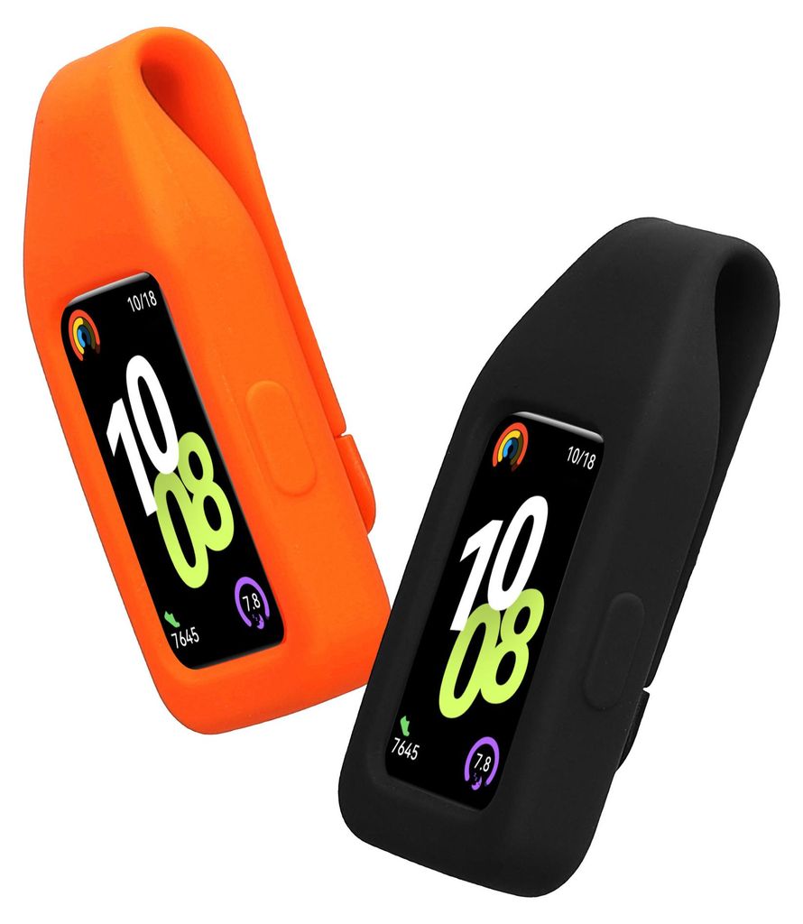 kwmobile Clip Halter kompatibel mit Huawei Band 10 / 9 / 8 - Silikon Fitnesstracker Halterung - ohne Tracker